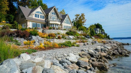 Scenic House Overlooking Beautiful Waterfront View