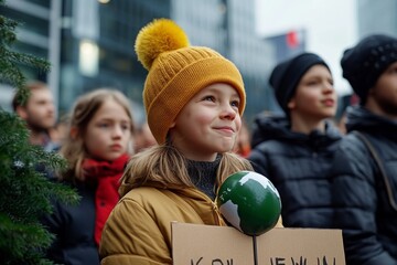 A crowd taking back the streets in a peaceful march for change, holding banners with powerful messages