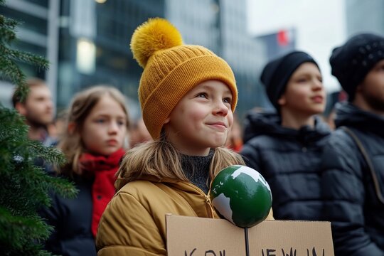 A crowd taking back the streets in a peaceful march for change, holding banners with powerful messages