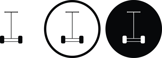  icon Gyro black outline logo for web site design 
and mobile dark mode apps 
Vector illustration on a white background