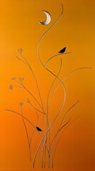 Art for Frames, Minimalist Painting, Geometric, Nature, Abstract Image, Texture, Pattern Background, Wallpaper, Cover and Screen for Smartphone, PC, Laptop, 9:16 and 16:9 Format