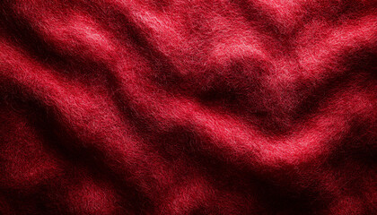 A rich crimson felt background evokes warmth and intimacy, perfect for textile design, holiday decor, or cozy home aesthetics, ideal for seasonal branding.