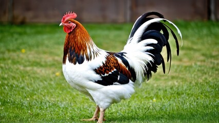 Charming Swedish Flower Hen, a rare breed known for its vibrant feather colors and gentle temperament. Perfect for backyard flocks and poultry enthusiasts.