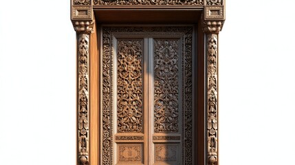 Obraz premium Elegant Ornate Door with Intricate Carvings