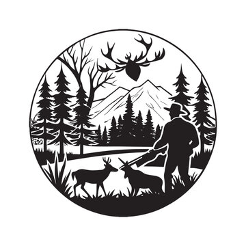 recommend clip art: hunting vector silhouette design