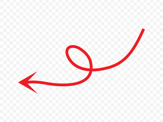 wavy curved Long arrow icon. long line arrow vector. flat style Arrow symbol. arrow on a white background. vector illustration.