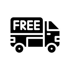 free shipping icon glyph icon