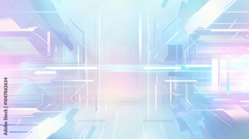 Aufkleber enter a futuristic world with captivating abstract colors and intricate technology lines, exuding de