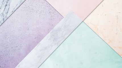 Fototapeta premium Dive into elegance and modernity with this stunning geometric background blending pastel marble and stone textures, perfect for adding luxury to any project