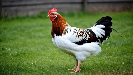 Charming Swedish Flower Hen, a rare breed known for its vibrant feather colors and gentle temperament. Perfect for backyard flocks and poultry enthusiasts.