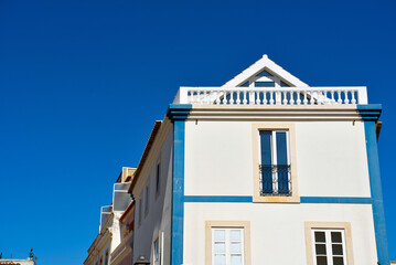 characteristic balcony in in lagos algarve portugal