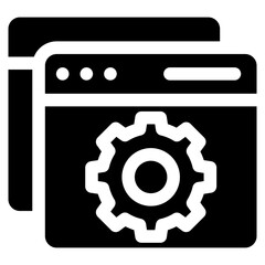 Browser Setting Icon Element For Design