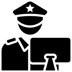 Fototapeta premium Officer Icon