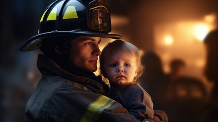 Heroic Firefighter Courageously Rescues Baby From Intense Flames of Burning Building Fire