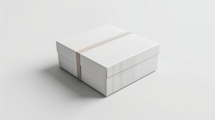 Square White Box mockup Packaging Product Mockup design isolated white background