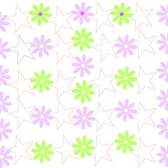 seamless background with flowers