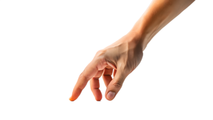 a hand gonna catch something , isolated on white background