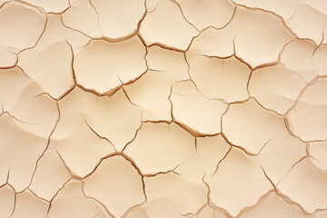 cracked dry mud texture pattern in beige tones with natural light