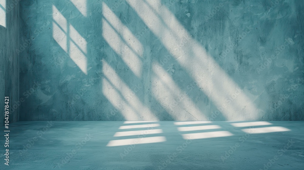 Poster spacious room with a light wall and large windows, perfect for a bright and airy mockup space. ideal