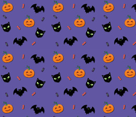halloween seamless pattern