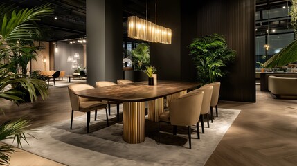 Elegant Dining Room Showroom with Modern D&eacute;cor