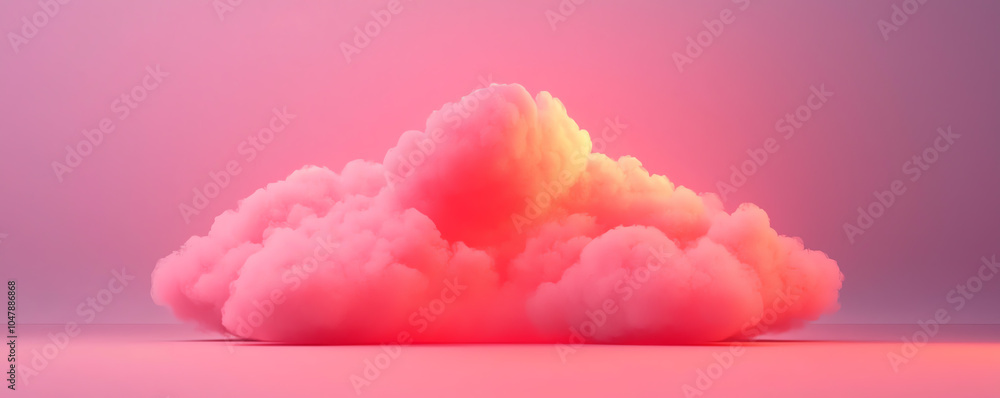 Poster abstract cloud infrastructure, glowing neon data, serverless architecture