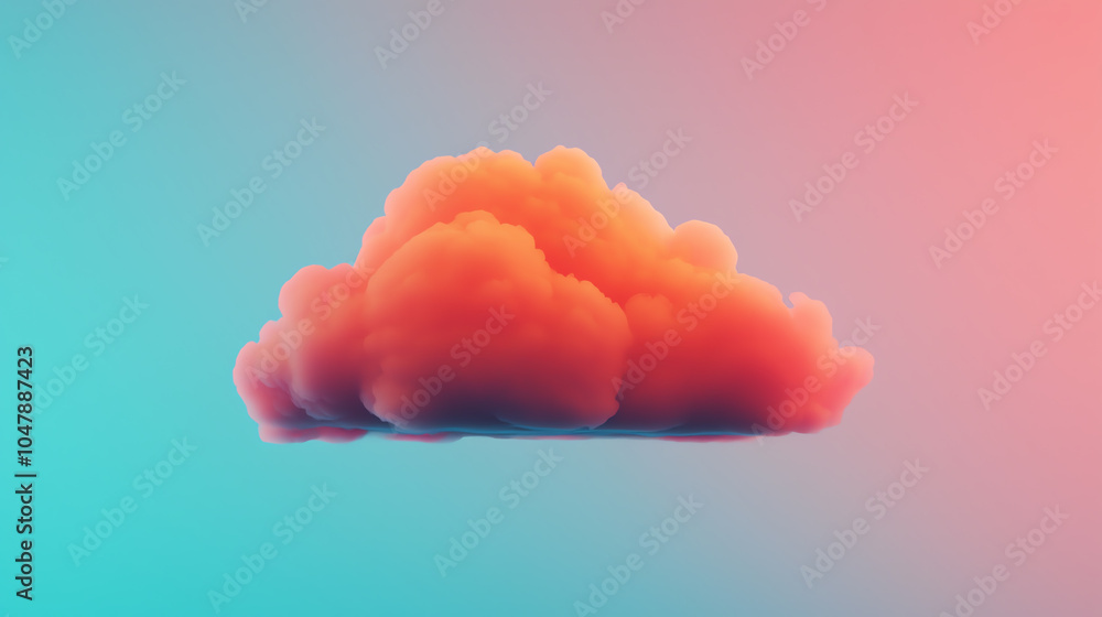 Aufkleber cloud computing systems, holographic serverless network, abstract digital flow