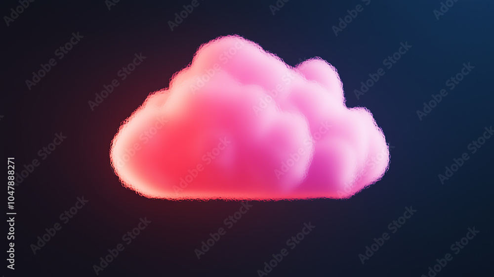Poster cloud computing systems, holographic serverless network, abstract digital flow