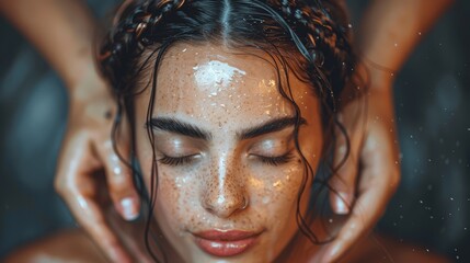 Serene Head Massage Experience in a Tranquil Spa Setting