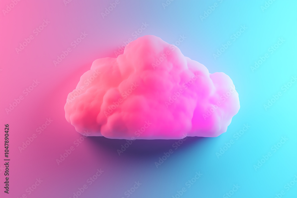 Poster futuristic cloud platforms, serverless data processing, neonlit tech grid