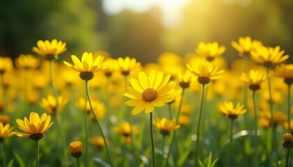  Blooming Sunshine  A Field of Yellow Flowers