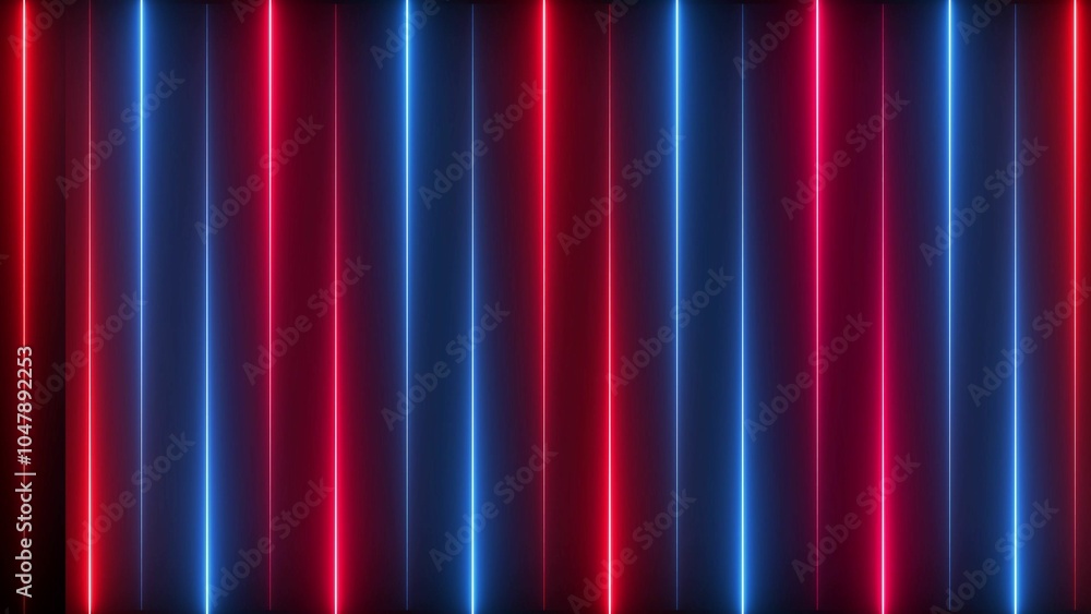 Poster technology abstract background neon lines illuminate lights blinking neon tunnel vibrant lights line