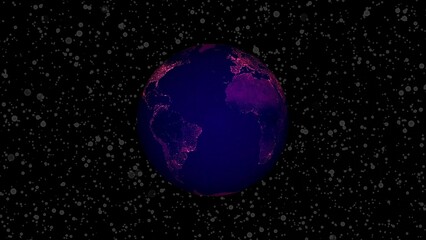 Digital world news background . Planet Earth rotates on a white background. Communication technology global world 3D World	