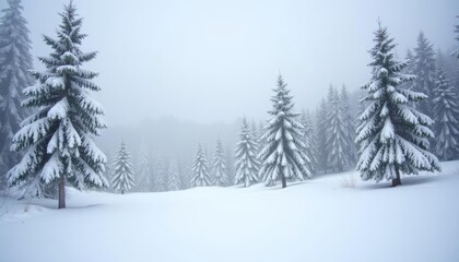 Obraz premium Wintry serenity in the forest