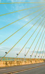 Obraz premium bridge over the black river