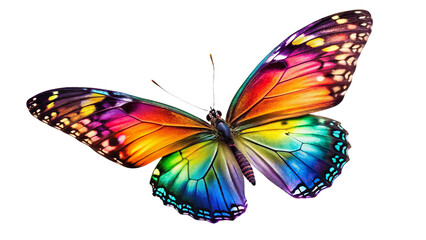 lively butterfly with multi colored wings gracefully hovers in air