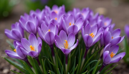  Blooming beauty  A closeup of vibrant purple flowers