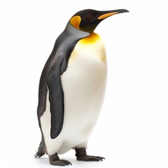 Adorable Penguin: Minimalist 3D Render on a Clean White Background