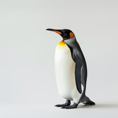 Fototapeta premium Charming Penguin Illustration: Simple and Elegant Design on White Background
