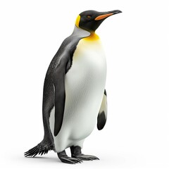 Charming Penguin Illustration: Simple and Elegant Design on White Background