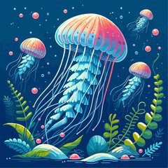 Ilustrasion of jellyfish © Andi