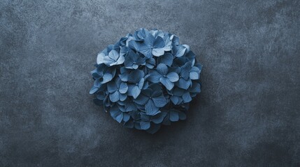Blue Floral Arrangement on a Dark Background