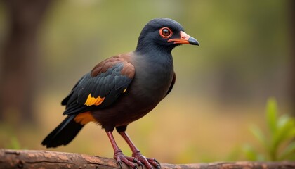 Fototapeta premium Vibrant bird in natures embrace
