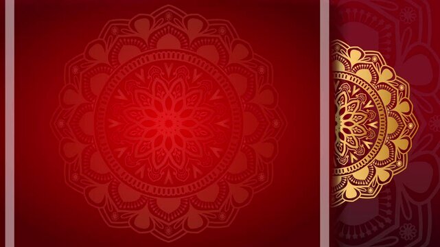 Luxury golden mandala islamic invitation wedding card background