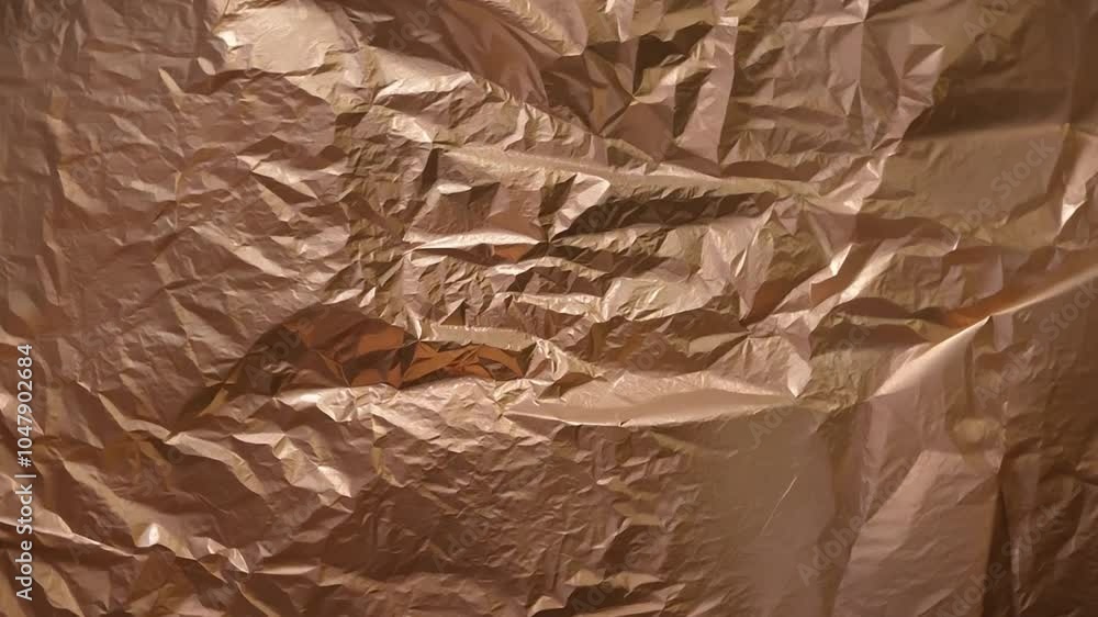 Poster A crumpled brown paper surface showcases an intricate texture with varying shades, creating an appealing backdrop for artistic endeavors and design applications. Natural light enhances the details.