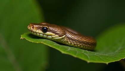 Obraz premium A snakes serene slumber in the wild