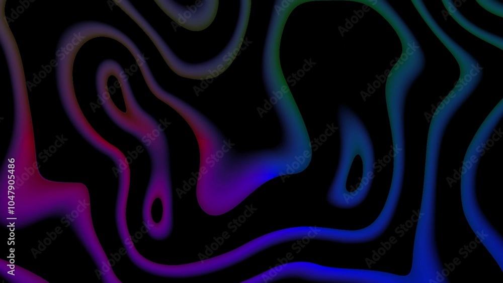 Poster liquid waves in motion abstract futuristic background animation