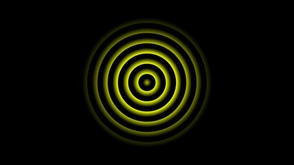 Radio wave screen background animation on black background