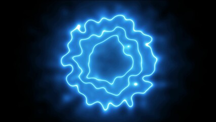 Radio wave screen background animation on black background