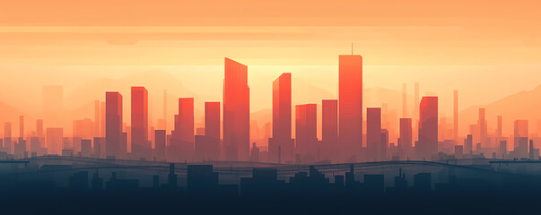 Fototapeta premium Futuristic cityscape with advanced highways and smart infrastructure, modernization and development in urban design